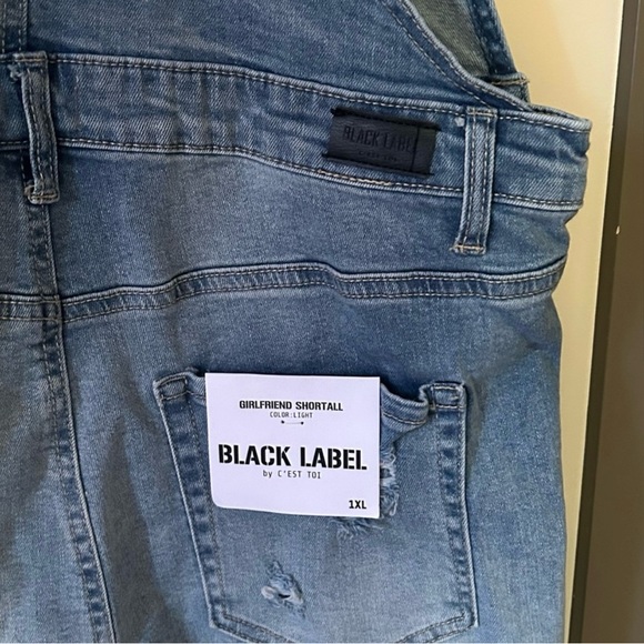 Black Label Silver Icing Girlfriend Shortfall Denim Cotton Overalls Shorts 1XL - Picture 5 of 12